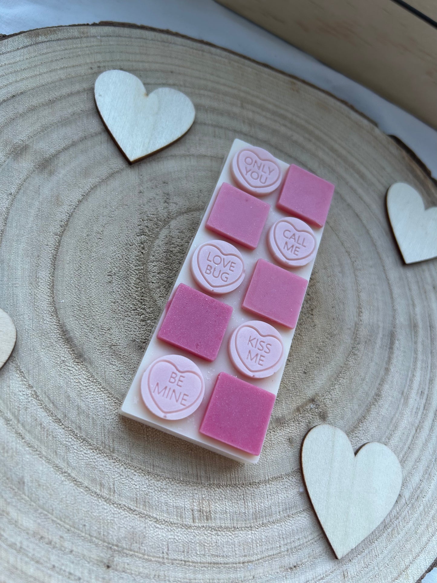 Strawberries and Cream Love Heart Bar